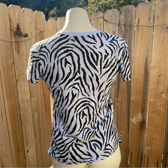 ATM ZEBRA PRINT SLUB JERSEY SCHOOLBOY CREW size small - Picture 10 of 12
